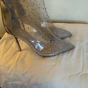 Elegant Silver Stiletto Heels